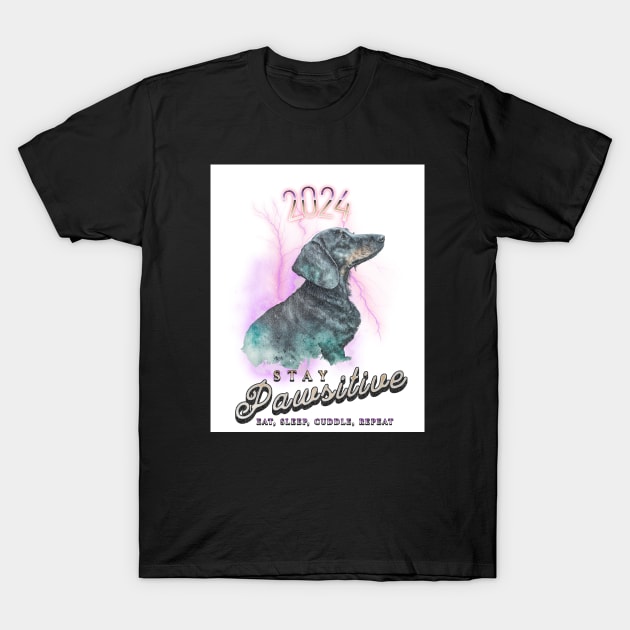 Stay Pawsitive T-Shirt by NCLady0824 Designs